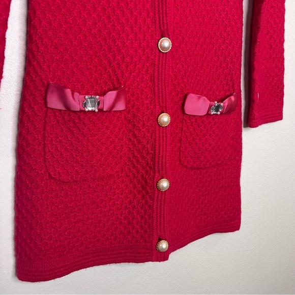 Laisse Passe fuchsia pink wool and alpaca sweater dress soft angel core  S #18 - Picture 3 of 10